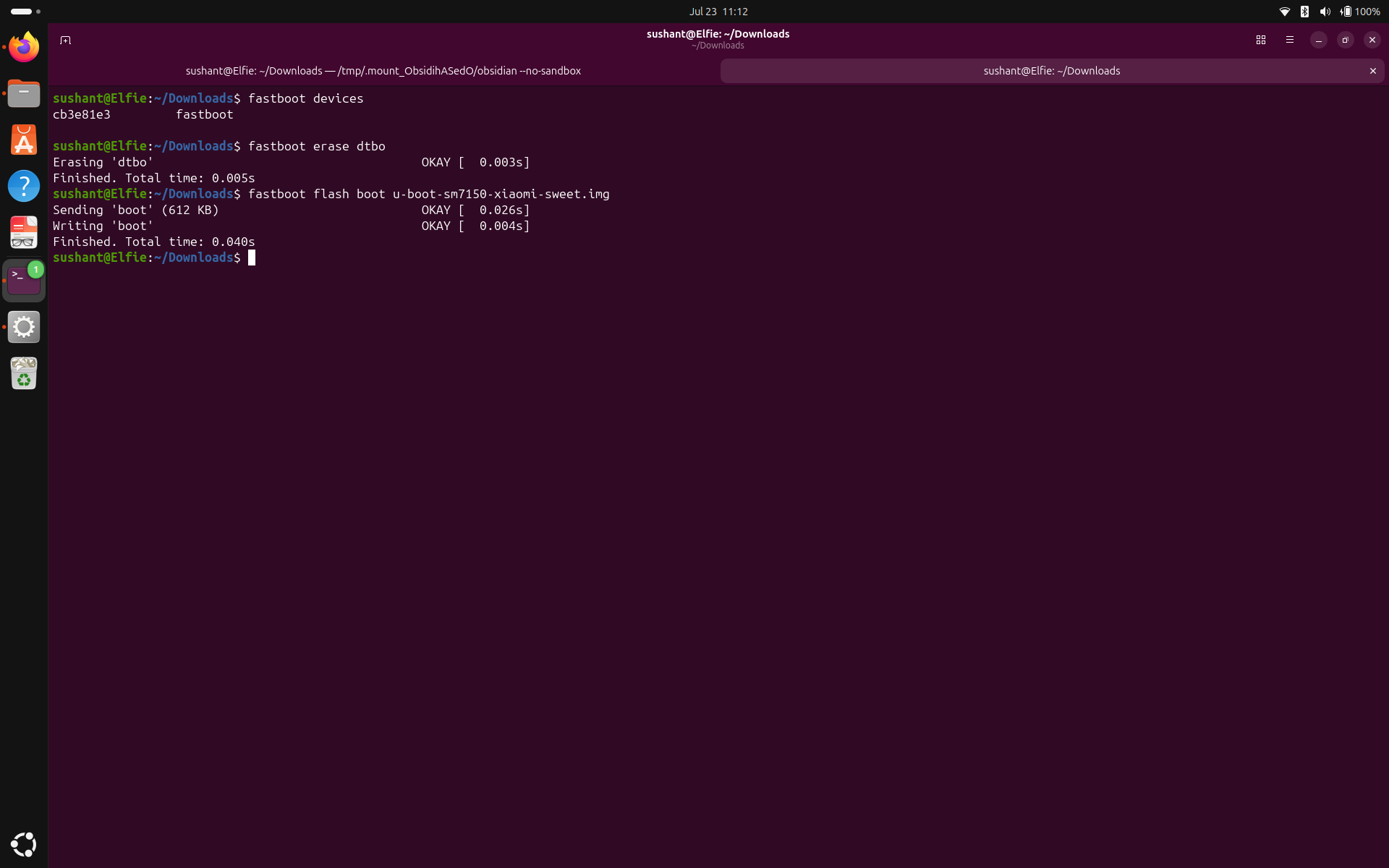Flashing postmarketOS